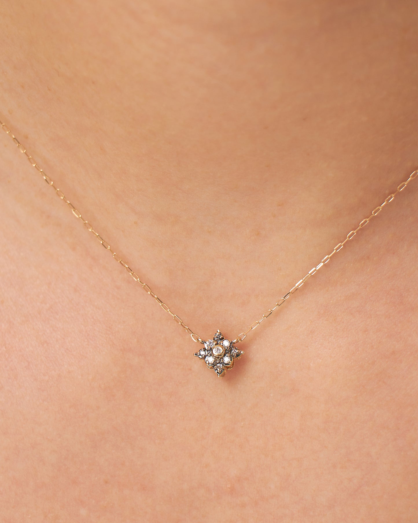 Colar Antico em Ouro 18K e Diamantes