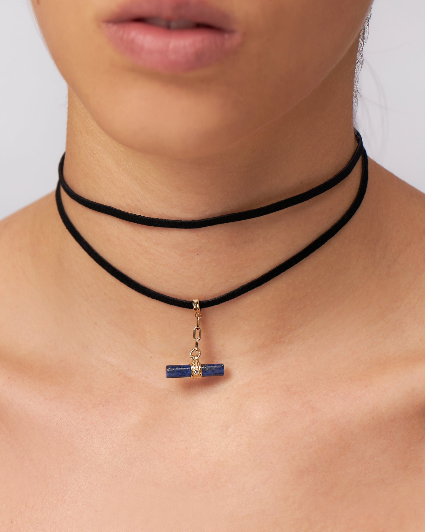 Pingente Nilo Lápis-Lazúli em Ouro 18K e Diamante