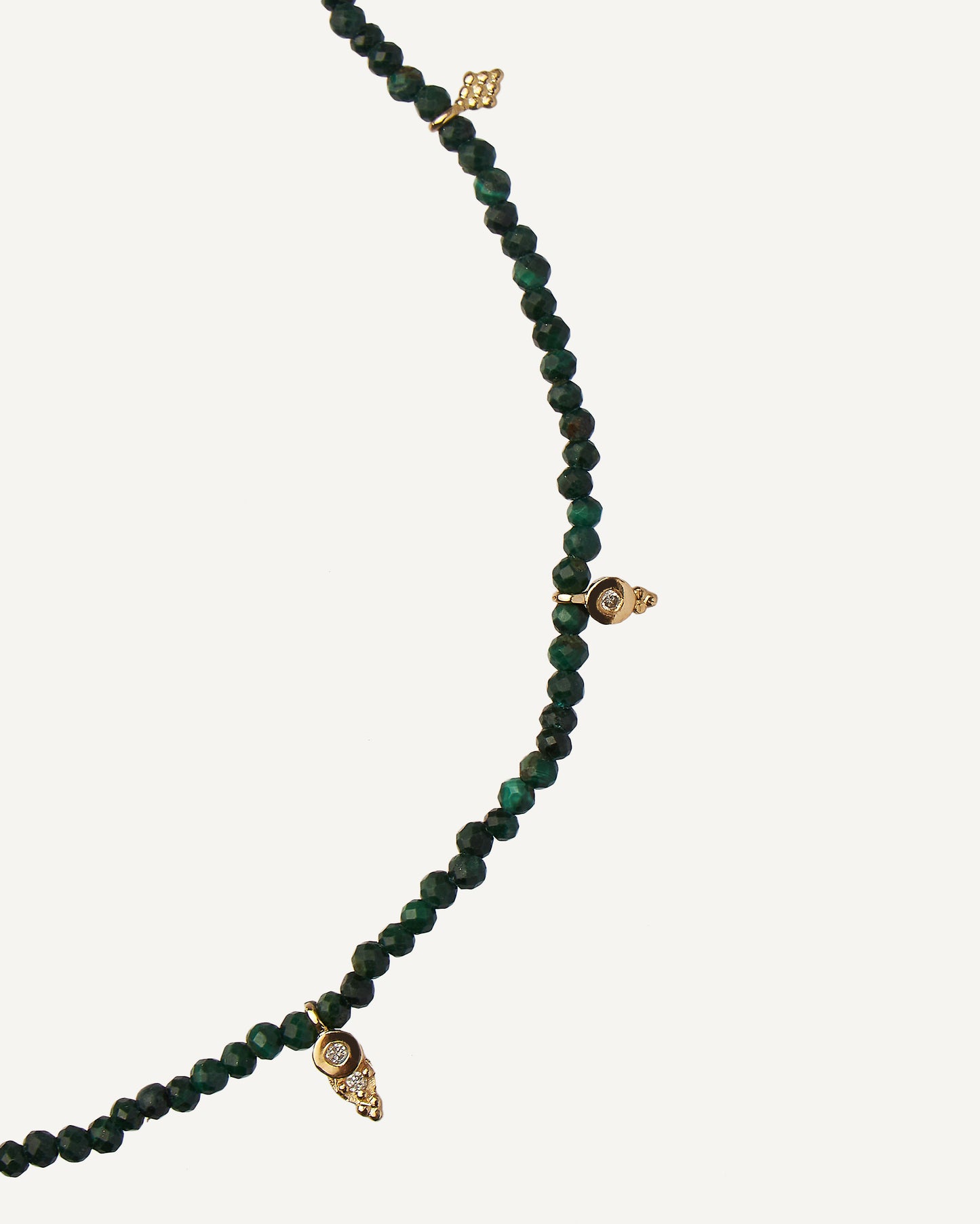 Colar Cleo Malaquitas em Ouro 18K