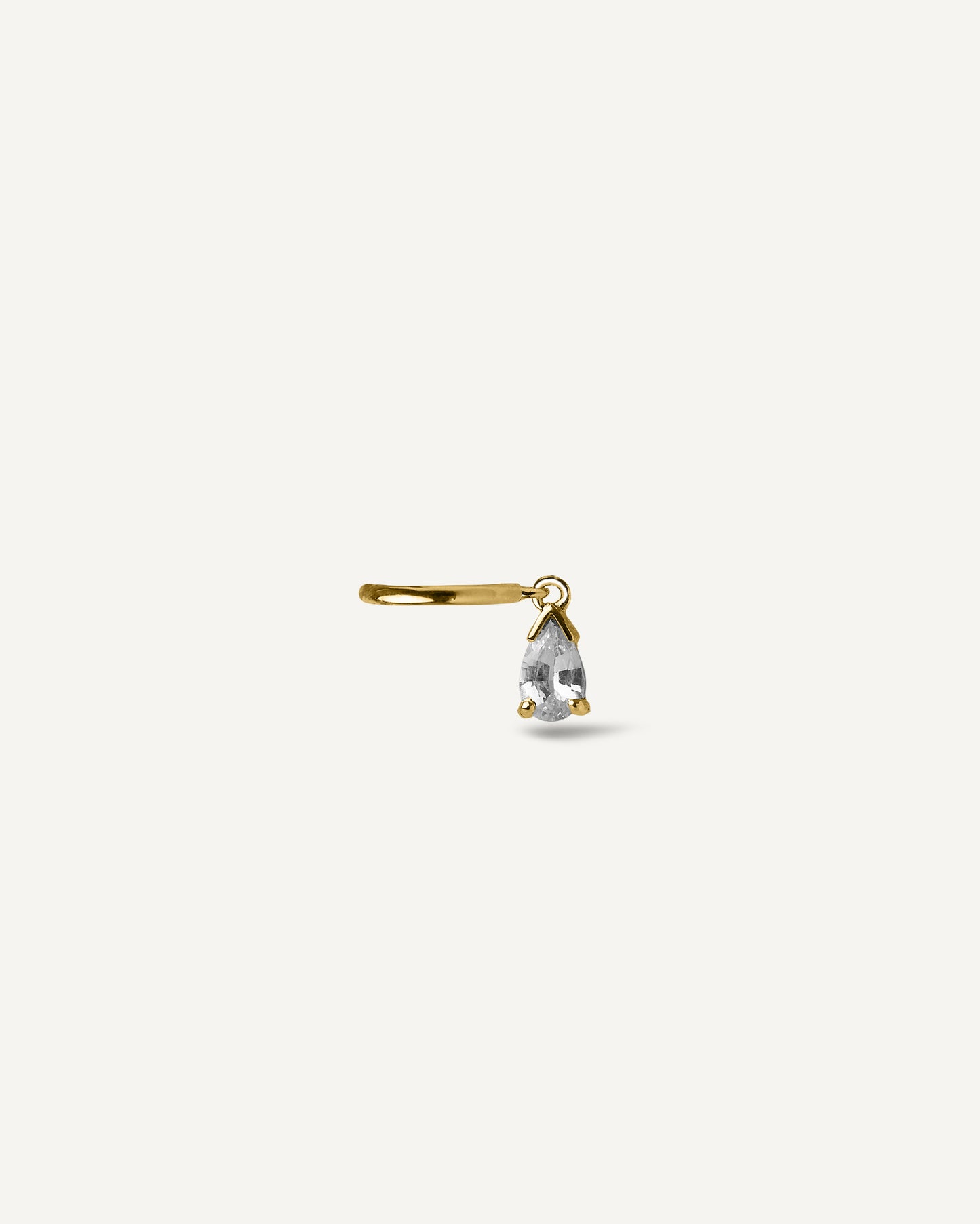 Piercing Ceci em Ouro 18K e Safira Branca