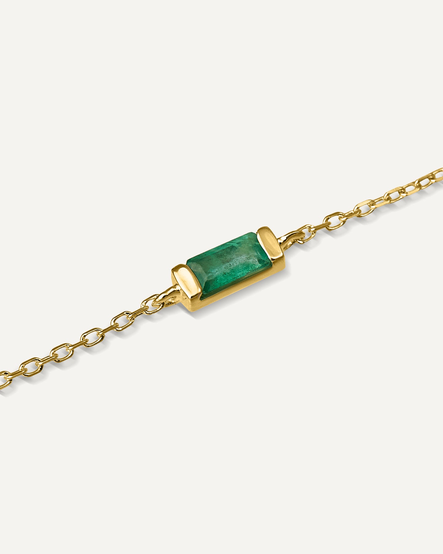 Pulseira Charlotte em Ouro 18K e Esmeralda