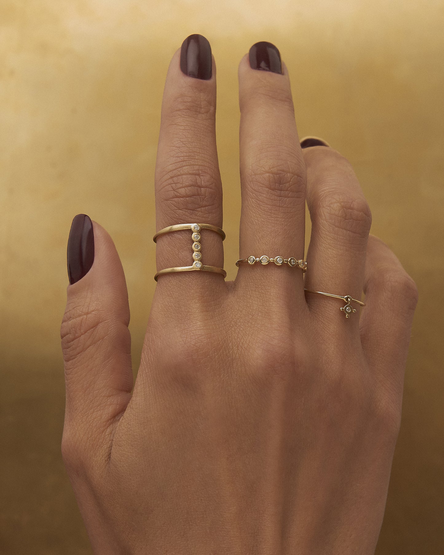 Anel Céu Estrelado em Ouro 18k e Diamantes