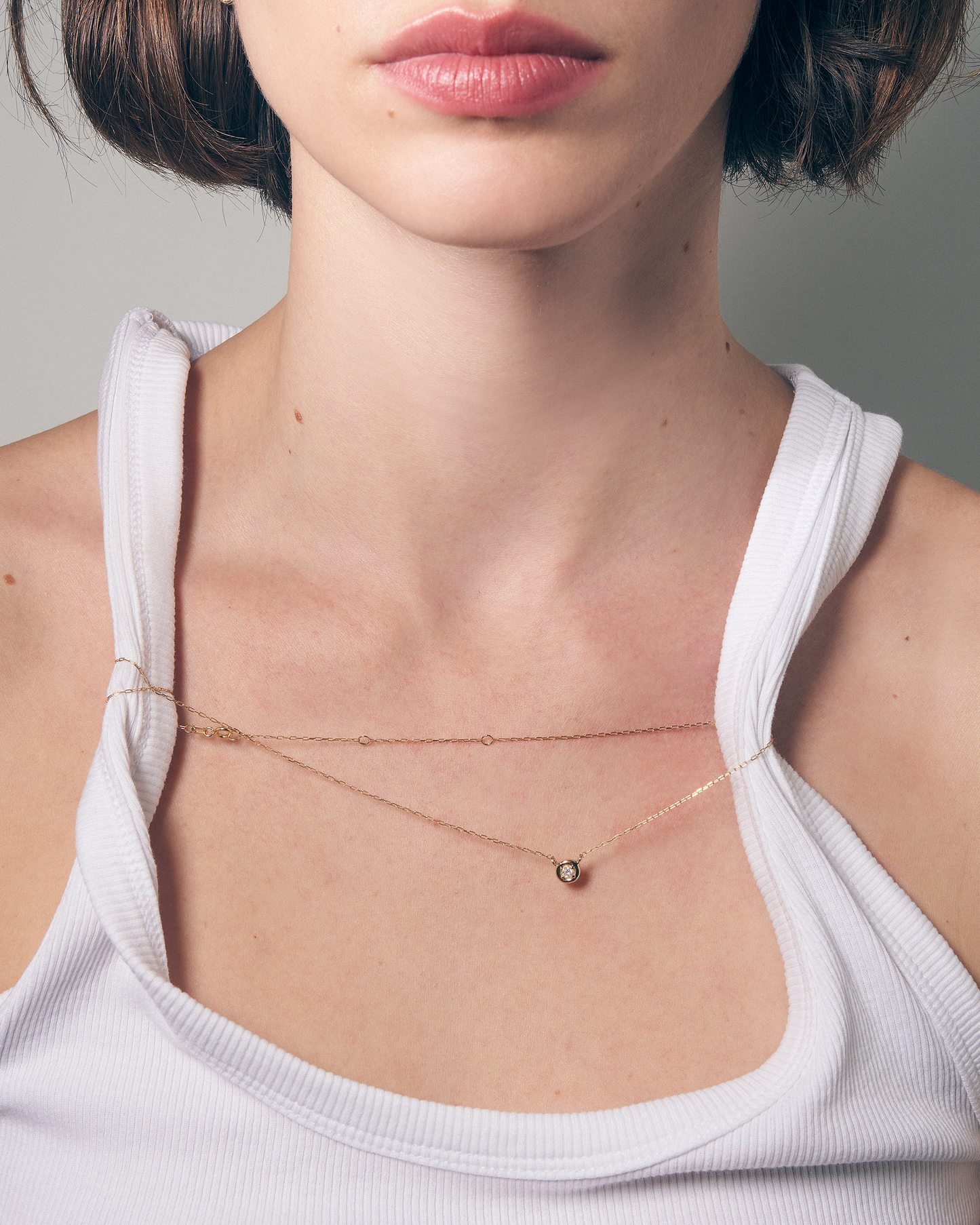 Colar Lunette em Ouro 18K e Diamante