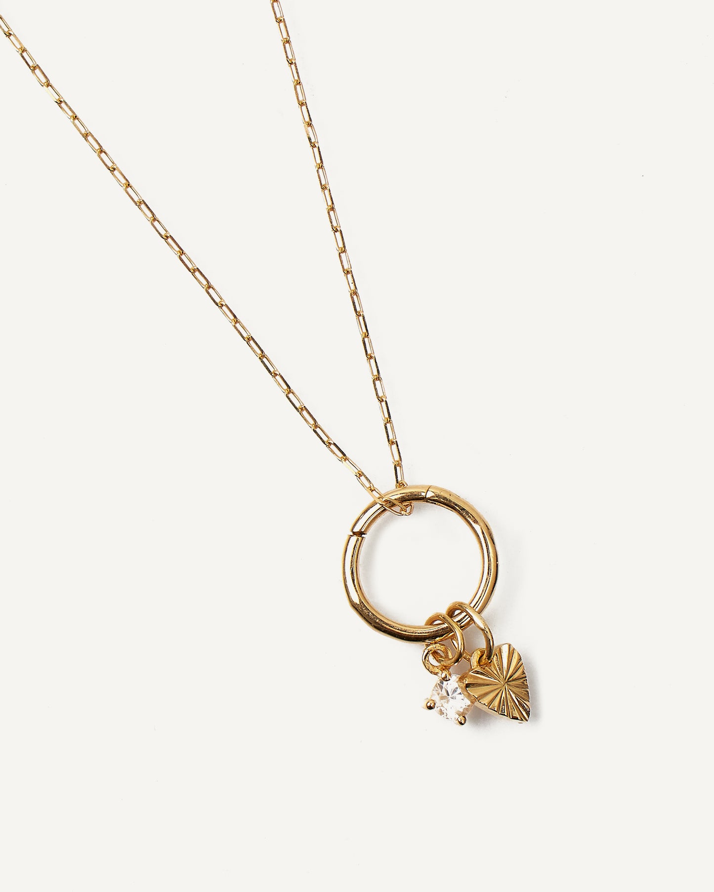 Pingente Lil Safira Branca em Ouro 18K