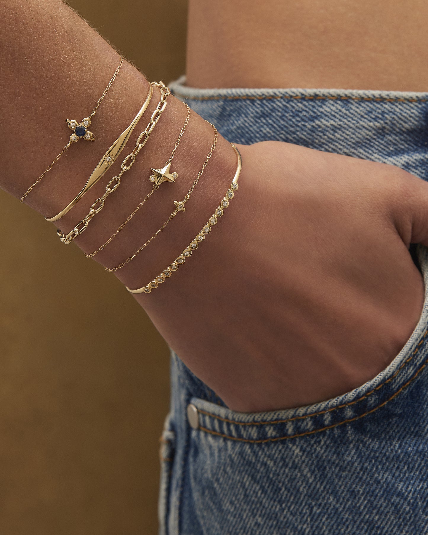 Pulseira Stella em Ouro 18k e Diamante