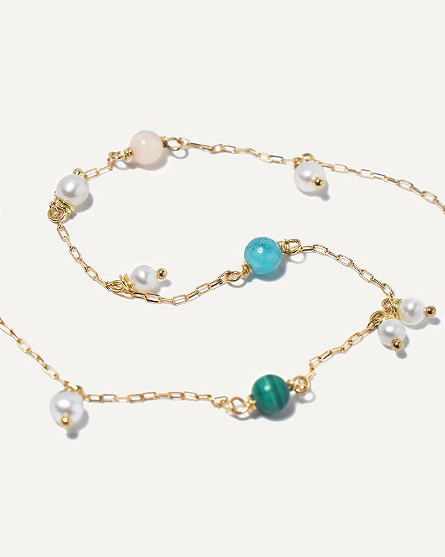 Colar Salinas em Ouro 18K com Pedras Coloridas