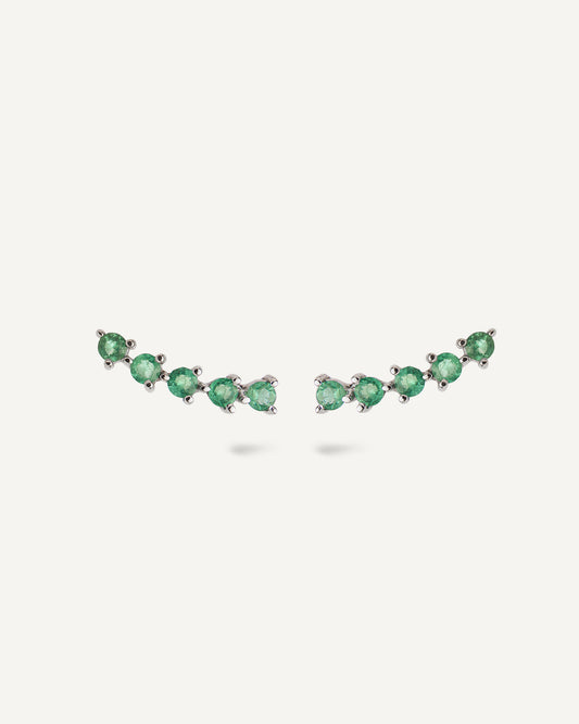 Brinco Earcuff Emma em Ouro 18K e Esmeraldas