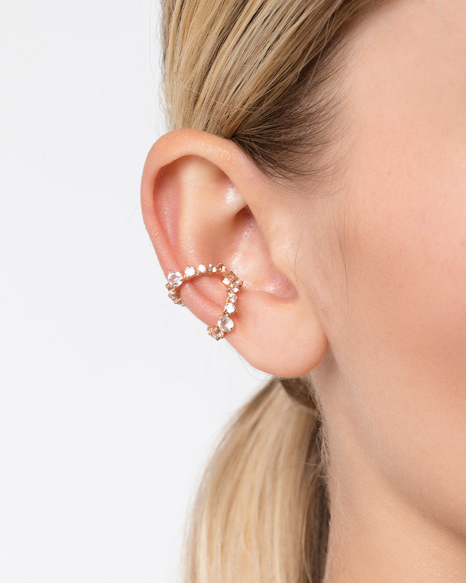 Piercing de Orelha Particular Rosé em Ouro 18K