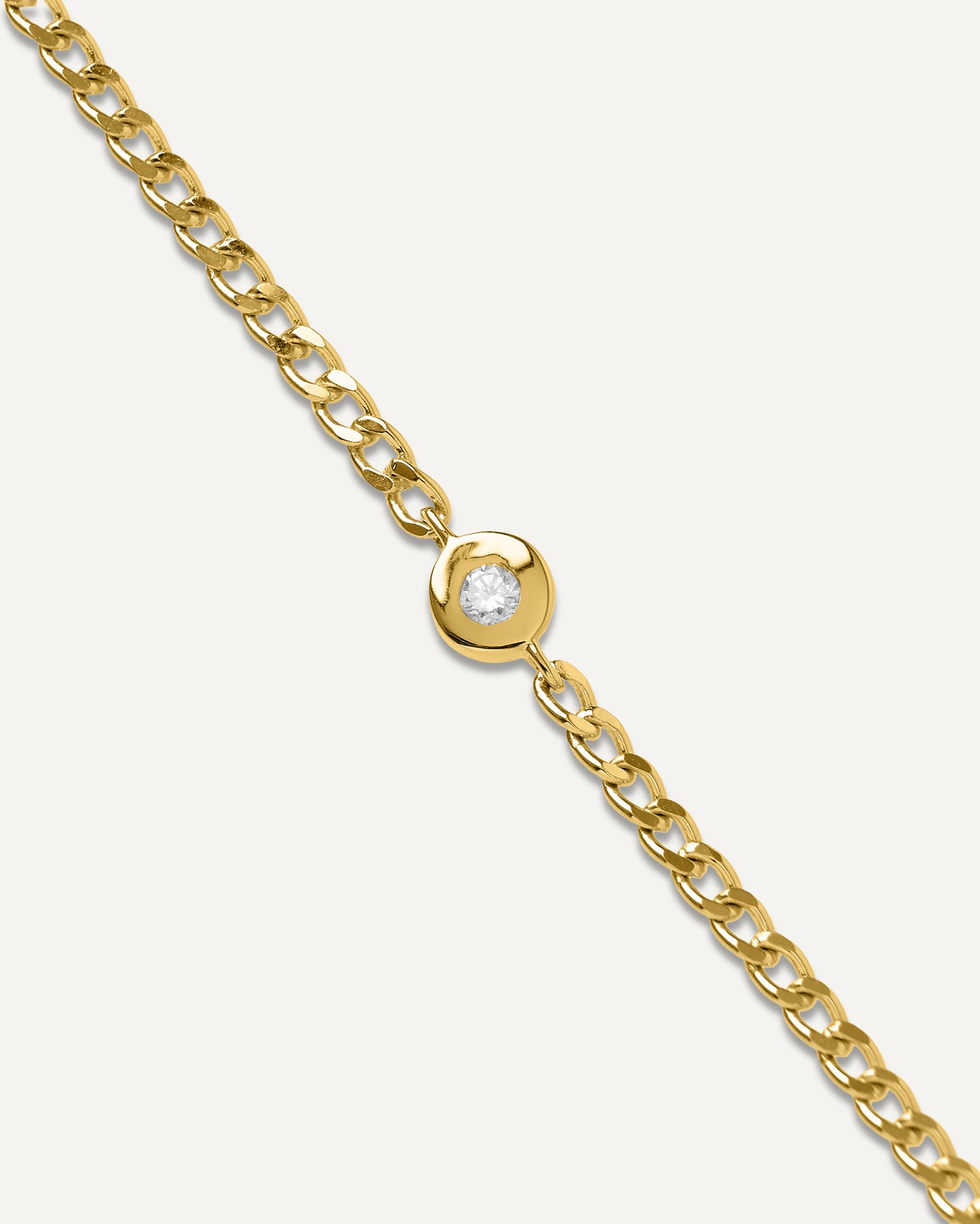 Pulseira Pienza Diamante em Prata com Banho de Ouro