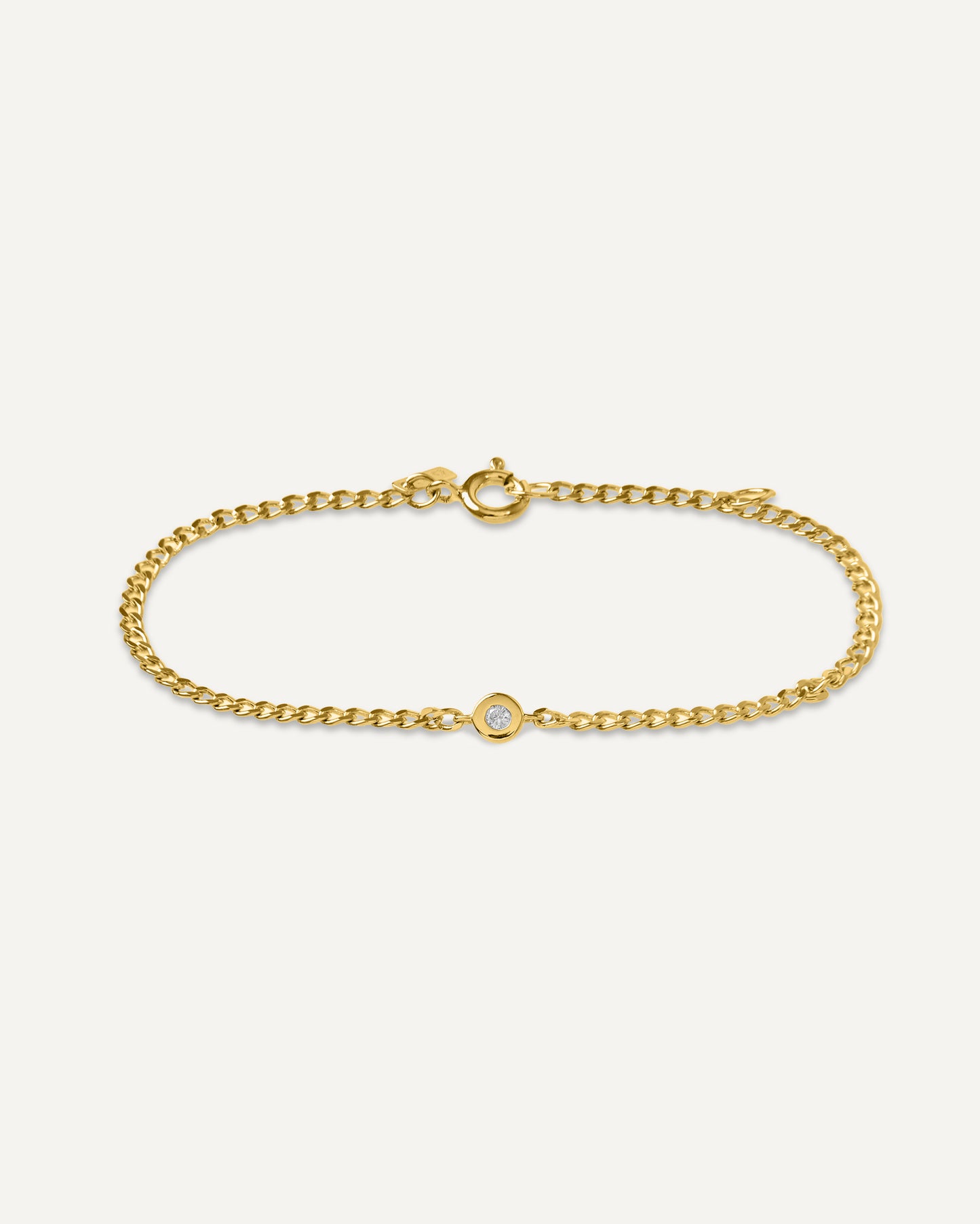 Pulseira Pienza Diamante em Prata com Banho de Ouro