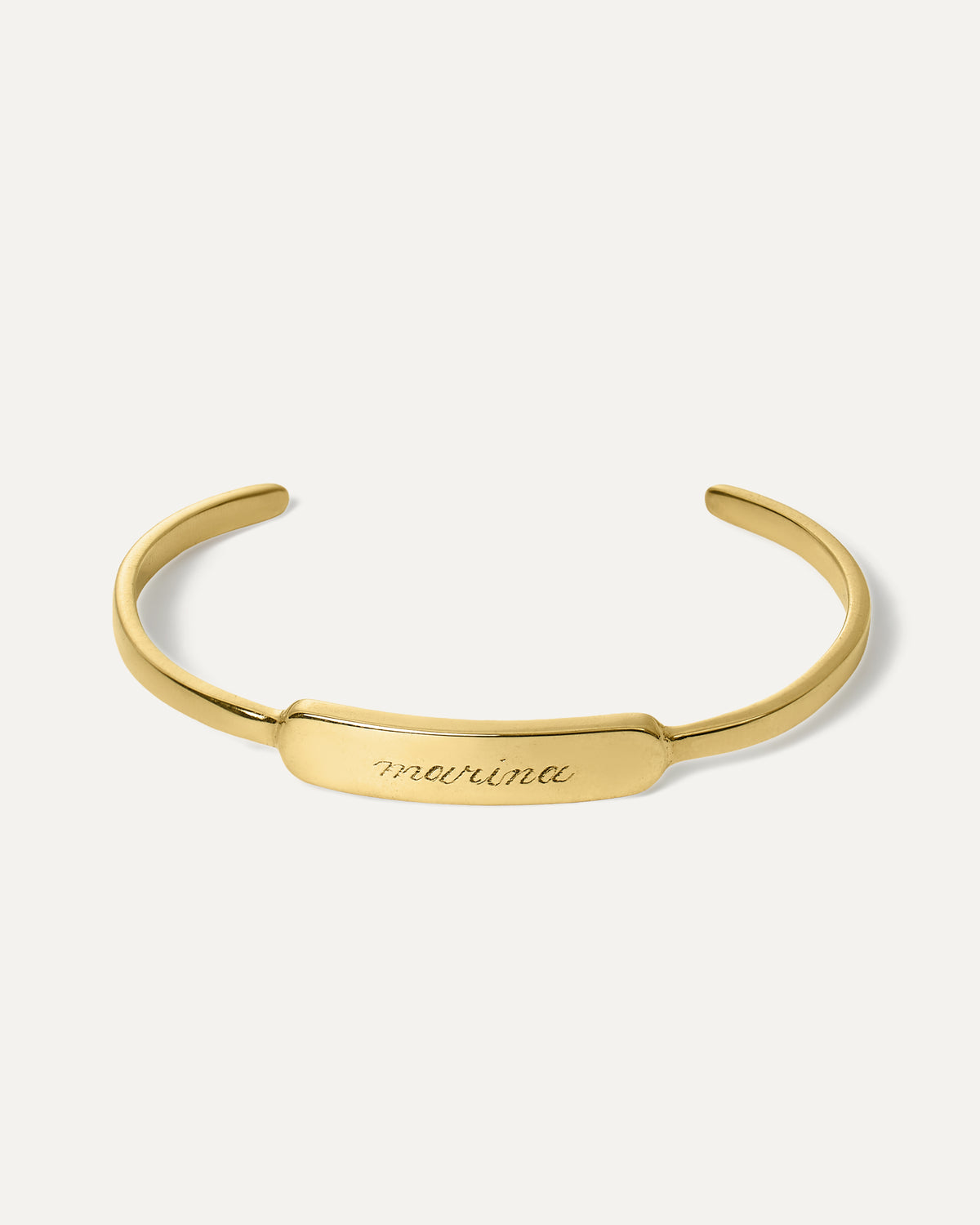 Bracelete Personalizado Grafia em Prata com Banho de Ouro