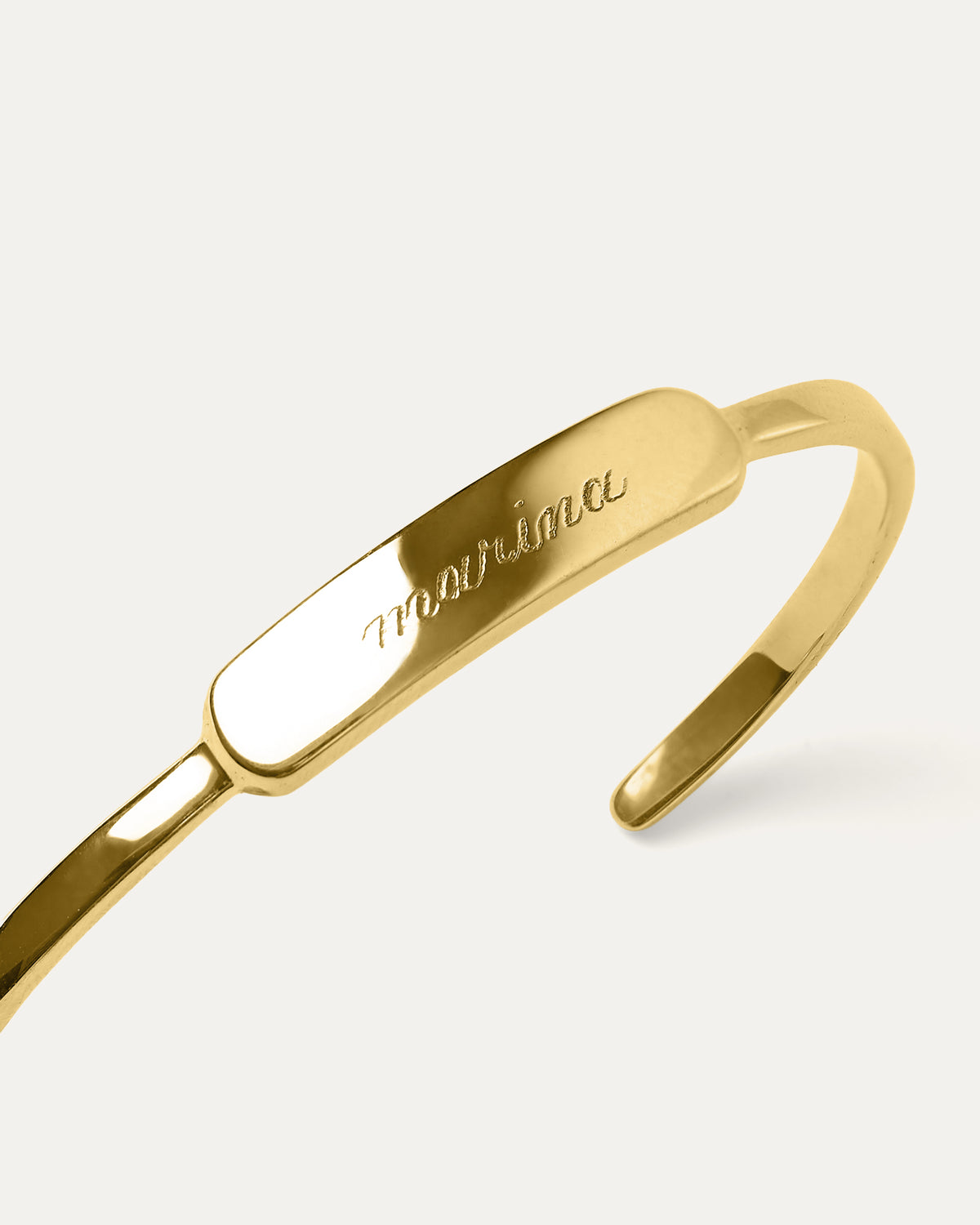 Bracelete Personalizado Grafia em Prata com Banho de Ouro