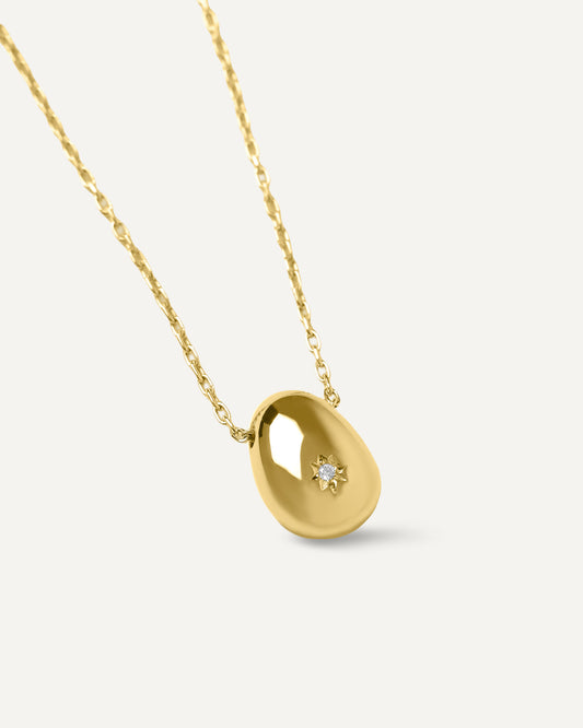 Colar Longo Soho Diamante em Prata com Banho de Ouro