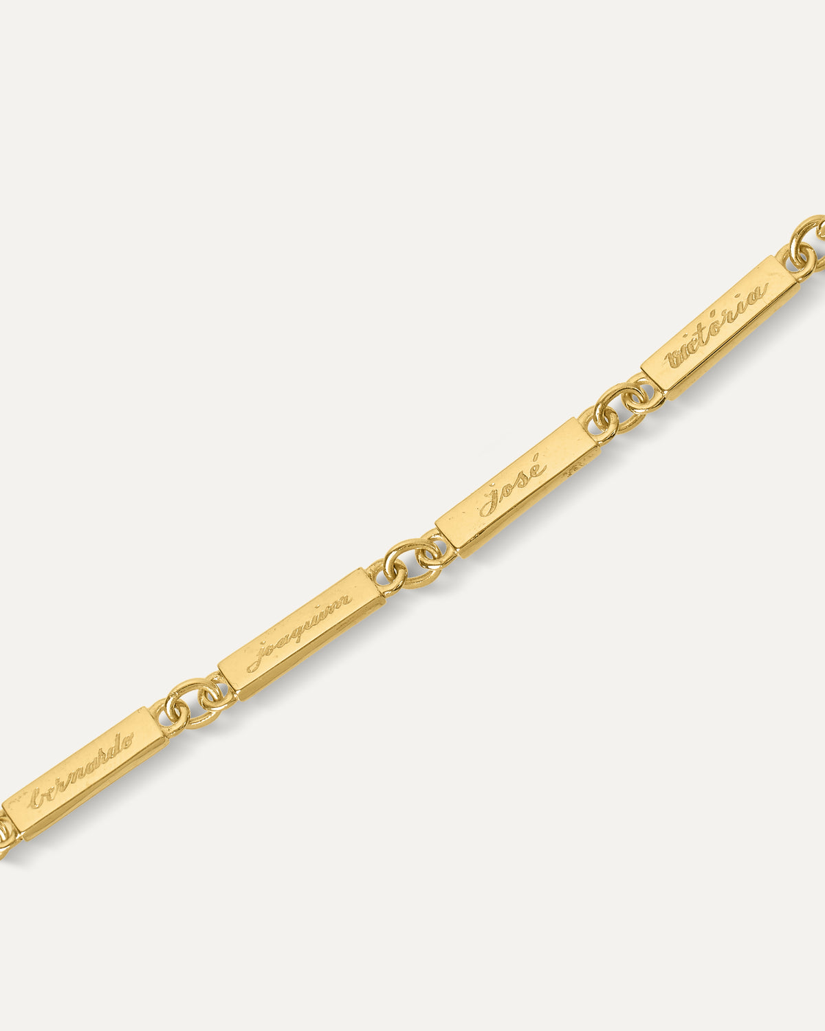 Pulseira Personalizada Placas Grafia em Prata com Banho de Ouro