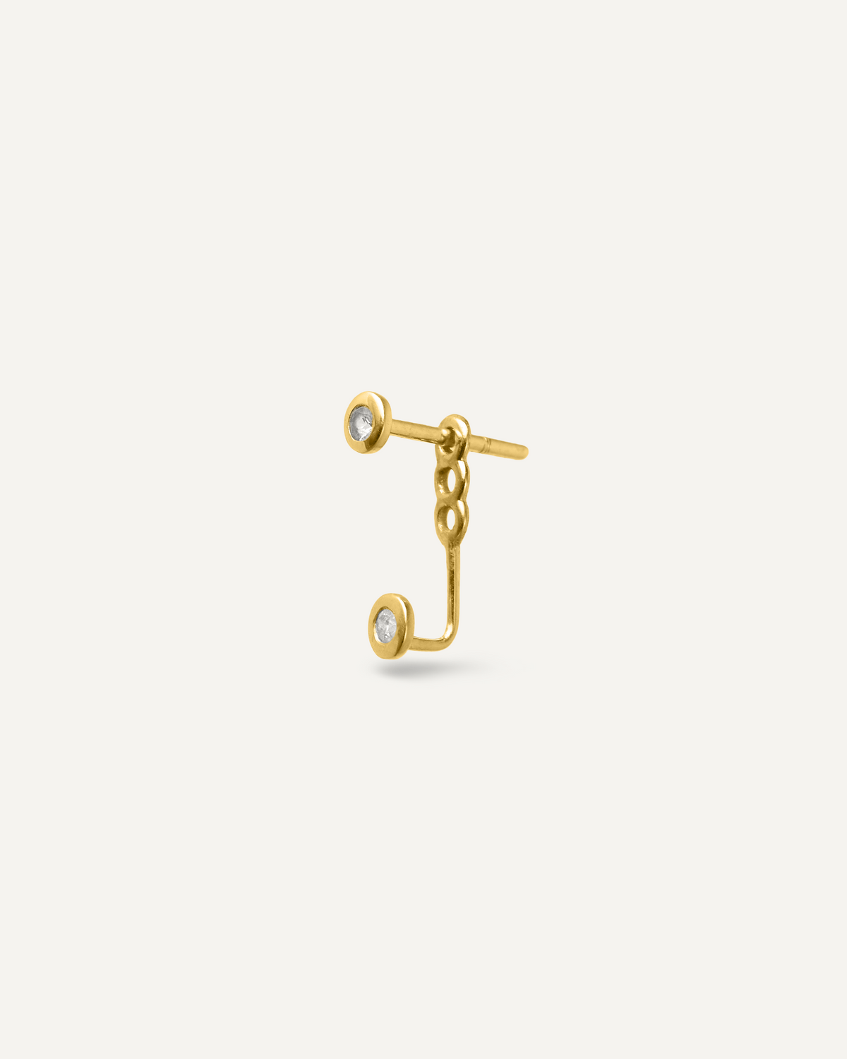 Ear Jacket Unitário Léa Diamante em Ouro 18K