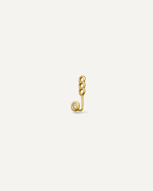 Ear Jacket Unitário Léa Diamante em Ouro 18K