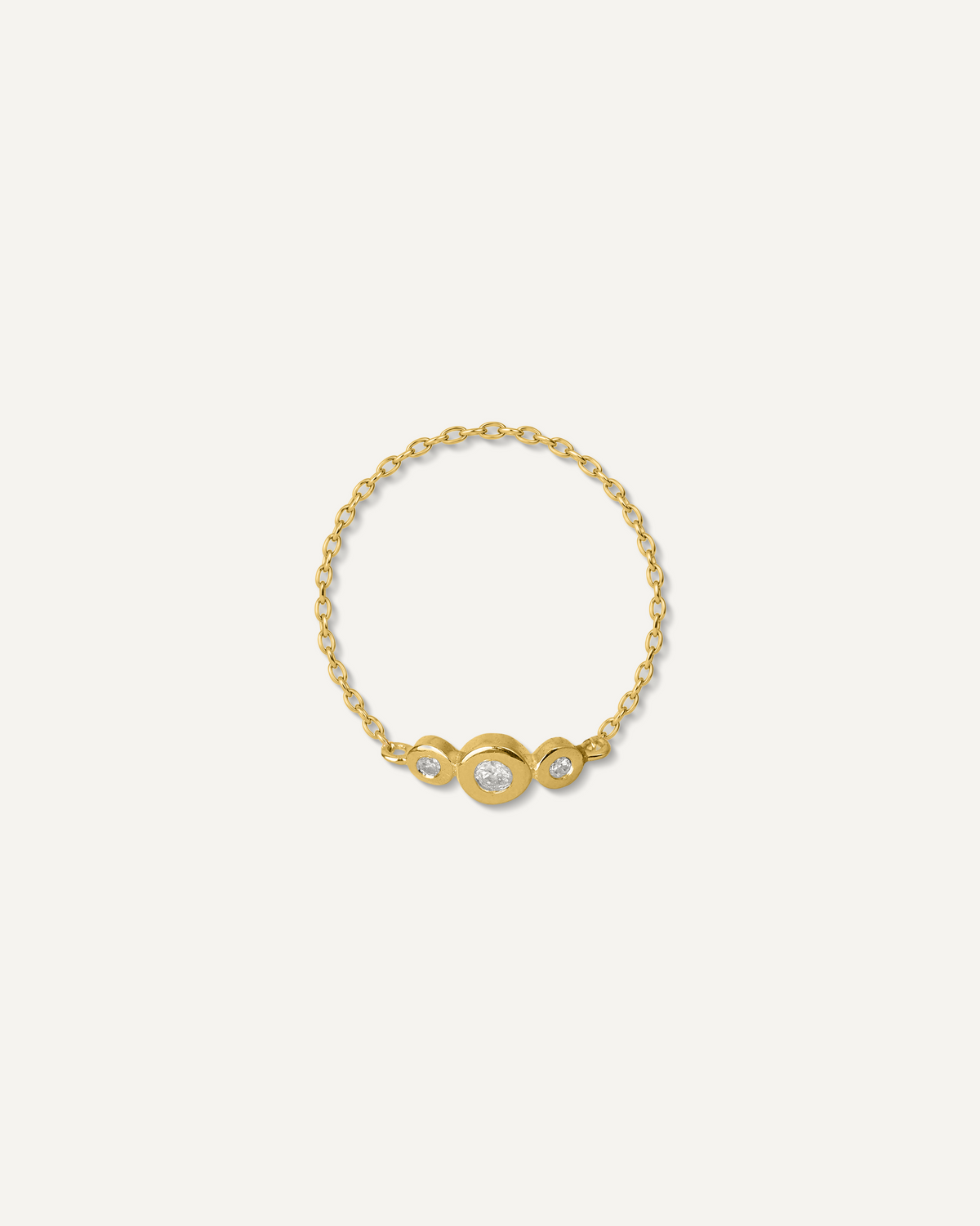 Anel Corrente Estelle Diamante em Ouro 18K