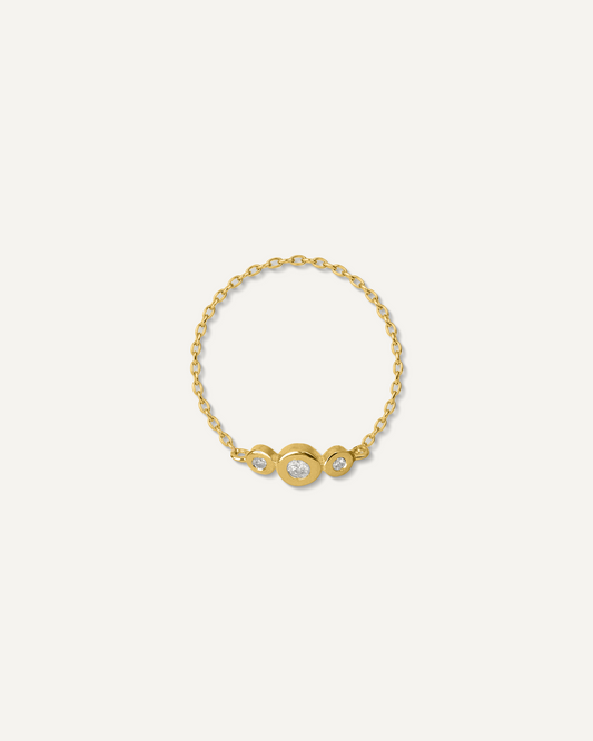 Anel Corrente Estelle Diamante em Ouro 18K