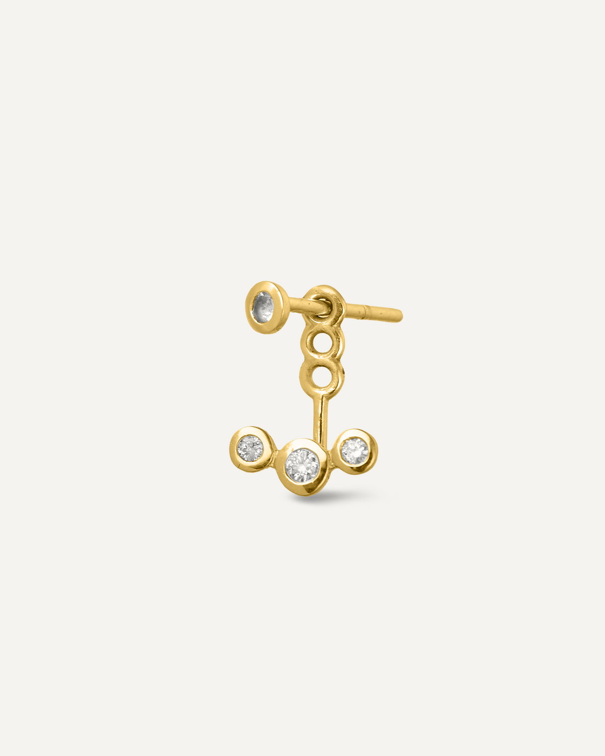 Ear Jacket Unitário Estelle Diamantes em Ouro 18K