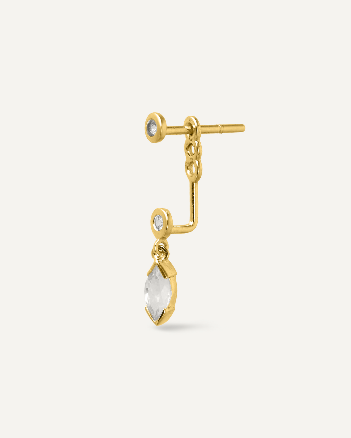 Ear Jacket Unitário Sabine em Ouro 18K