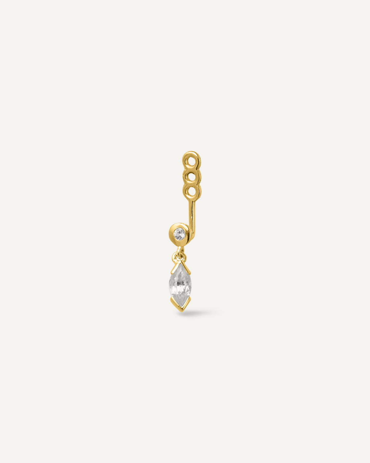 Ear Jacket Unitário Sabine em Ouro 18K
