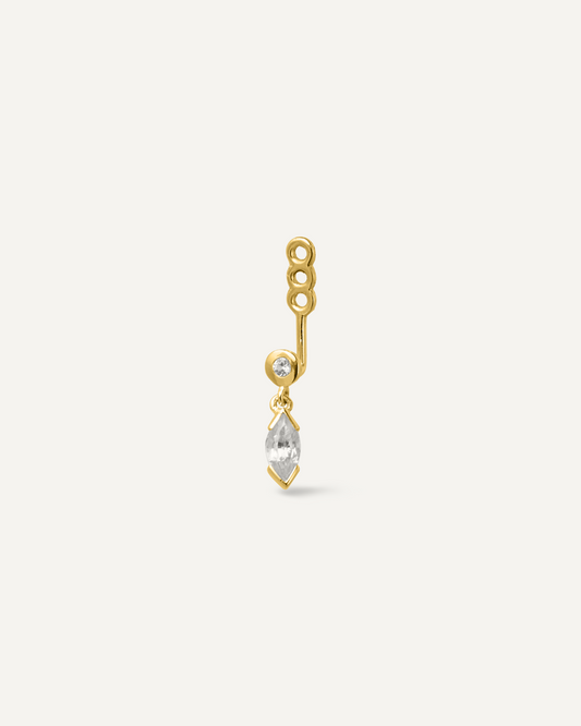 Ear Jacket Unitário Sabine em Ouro 18K