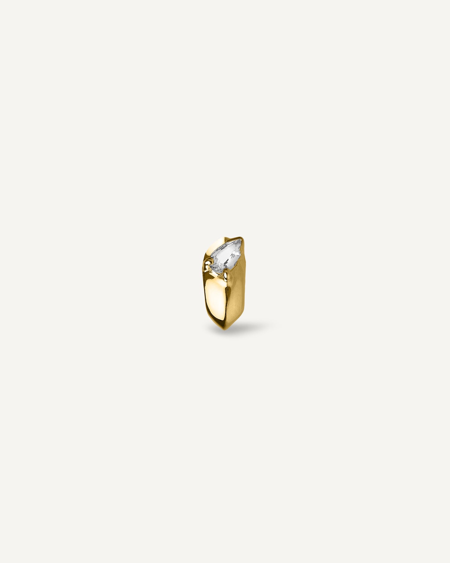 Meia Argola Unitária Ceci Bold em Ouro 18K