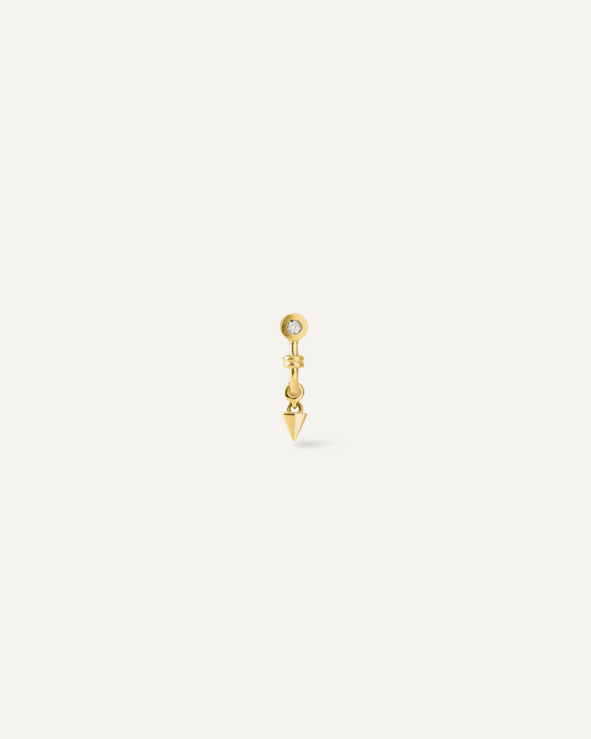 Argola Unitária Lumière Petit Diamante em Ouro 18K