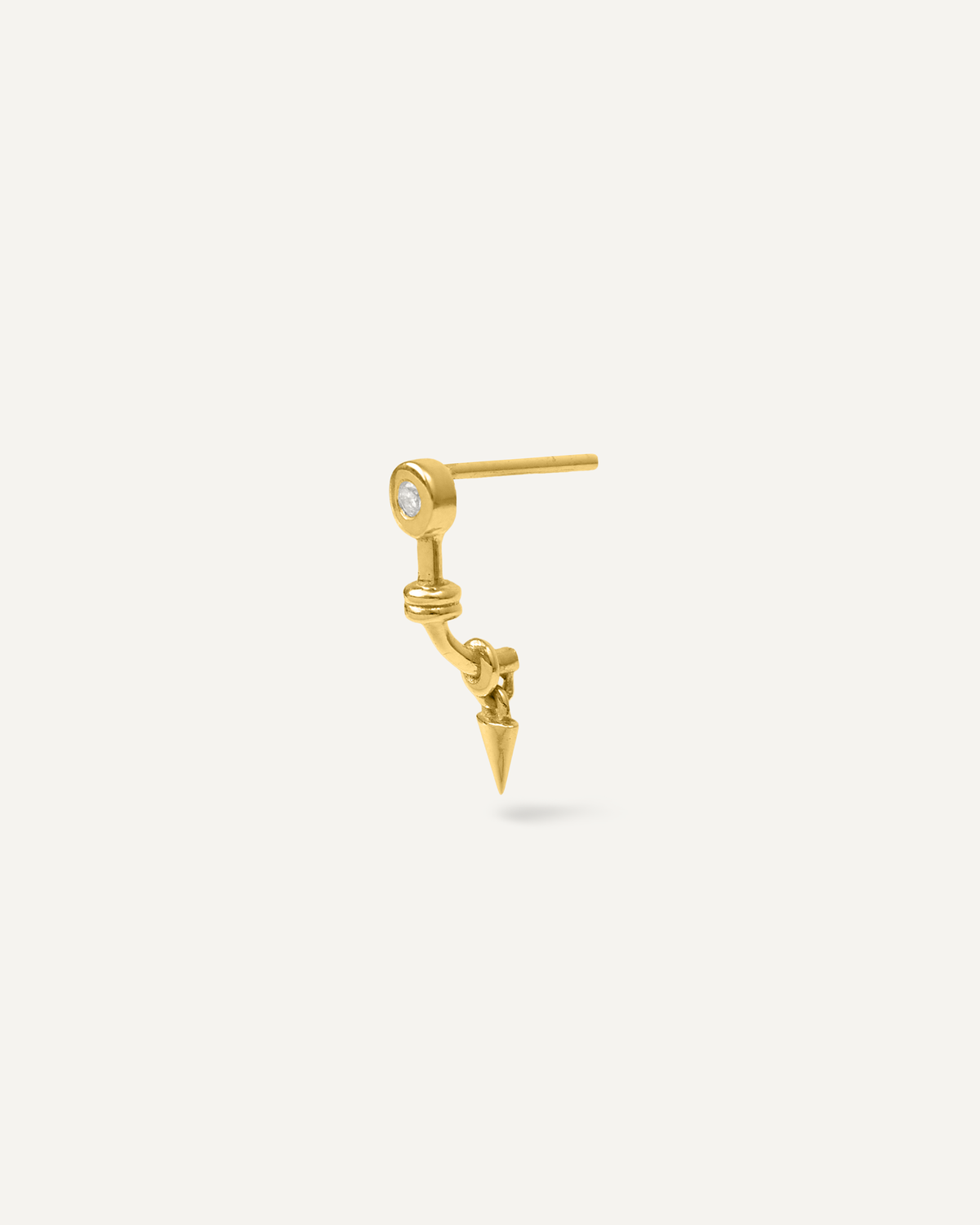 Argola Unitária Lumière Petit Diamante em Ouro 18K