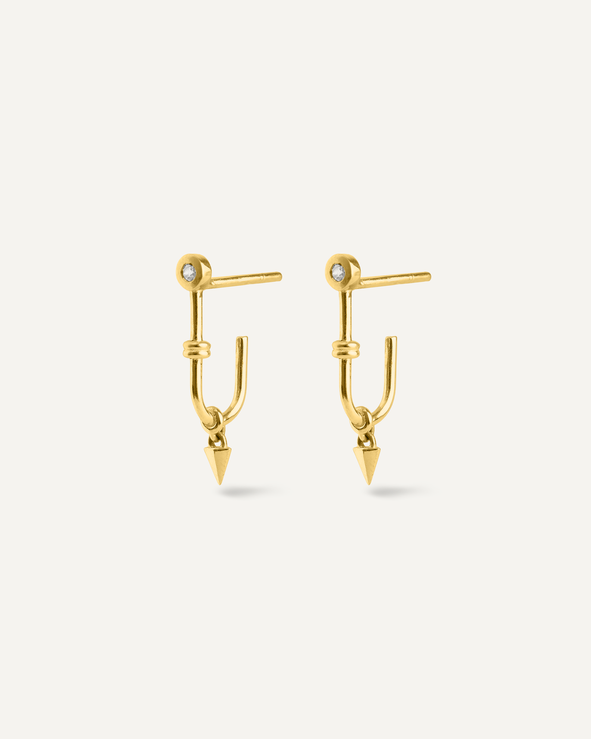 Argola Lumière Diamante em Ouro 18K
