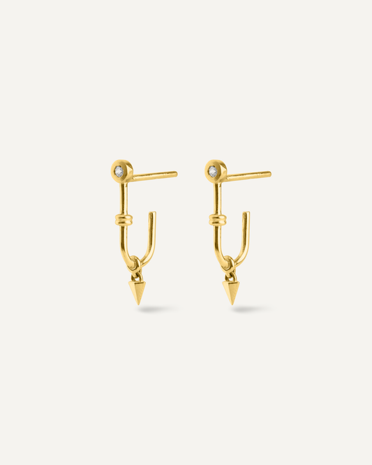Argola Lumière Diamante em Ouro 18K