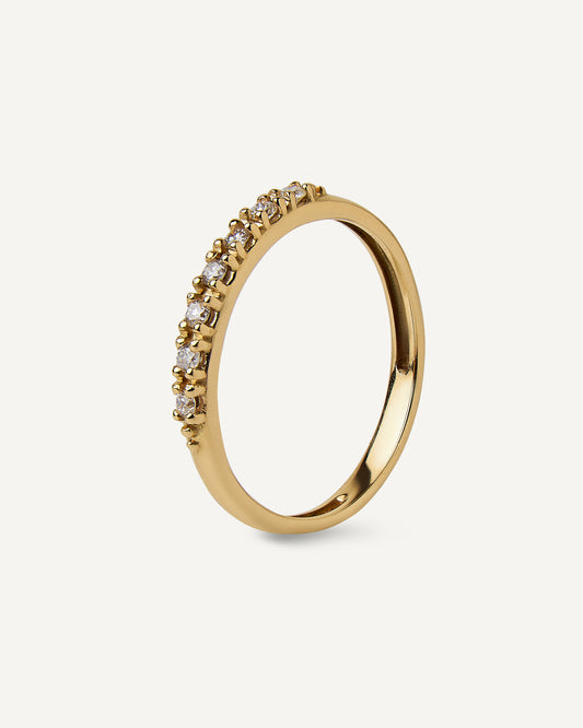 Meia Aliança Everlasting em Ouro 18K com Diamantes