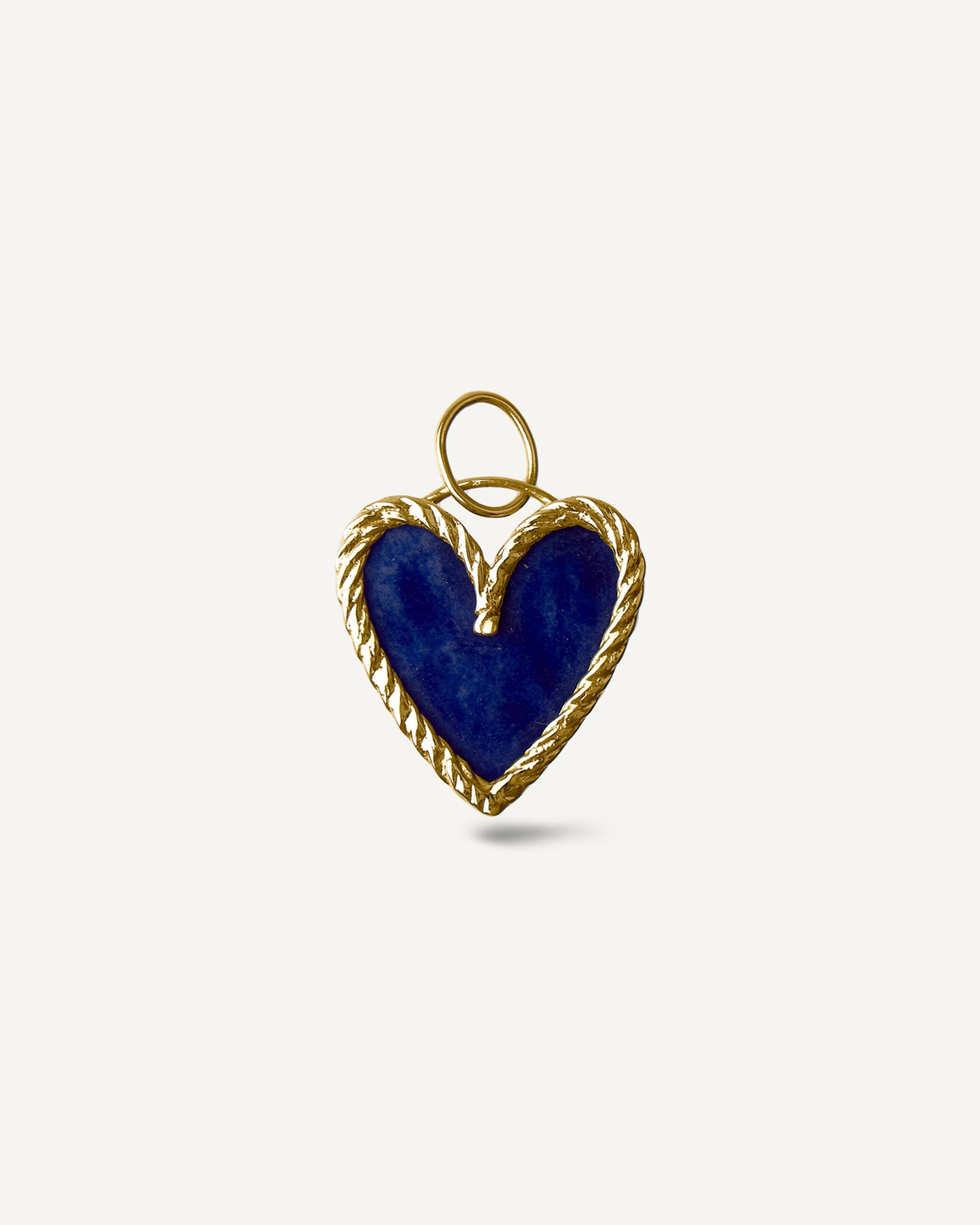 Pingente Coração Amour Lápis-Lazúli em Ouro 18K
