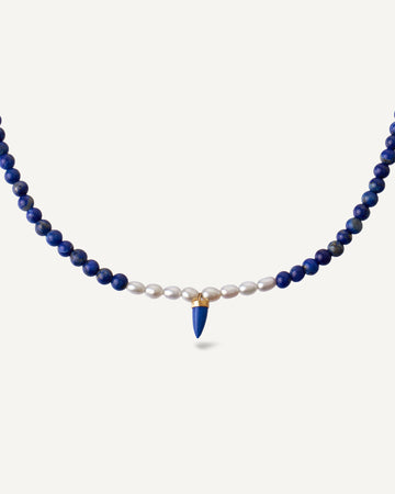 Colar Amuleto Lápis-Lazúli em Ouro 18K