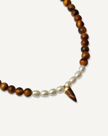 Colar Amuleto Olho de Tigre em Ouro 18K