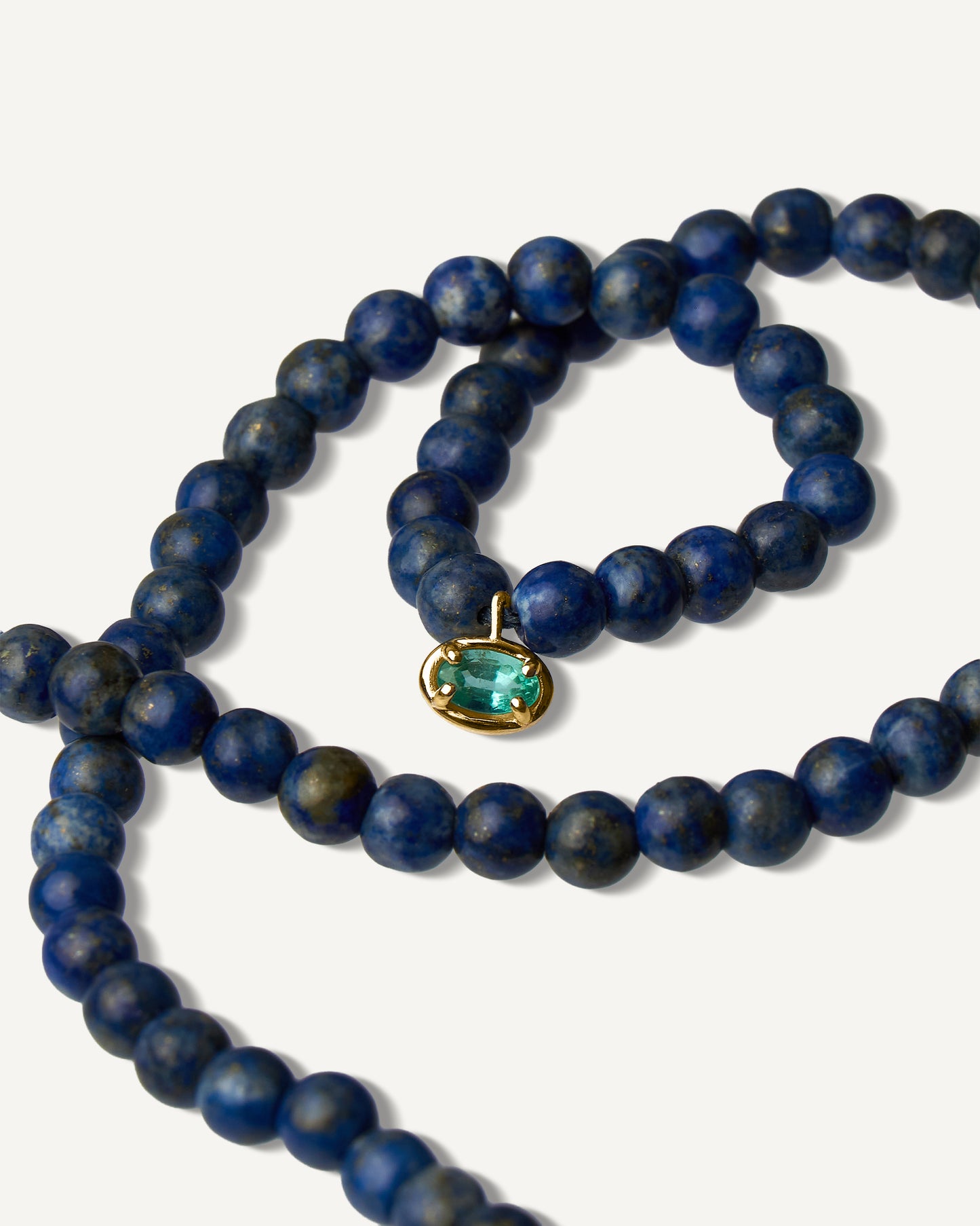 Colar Sina Esmeralda em Ouro 18K e Lápis-Lazúli