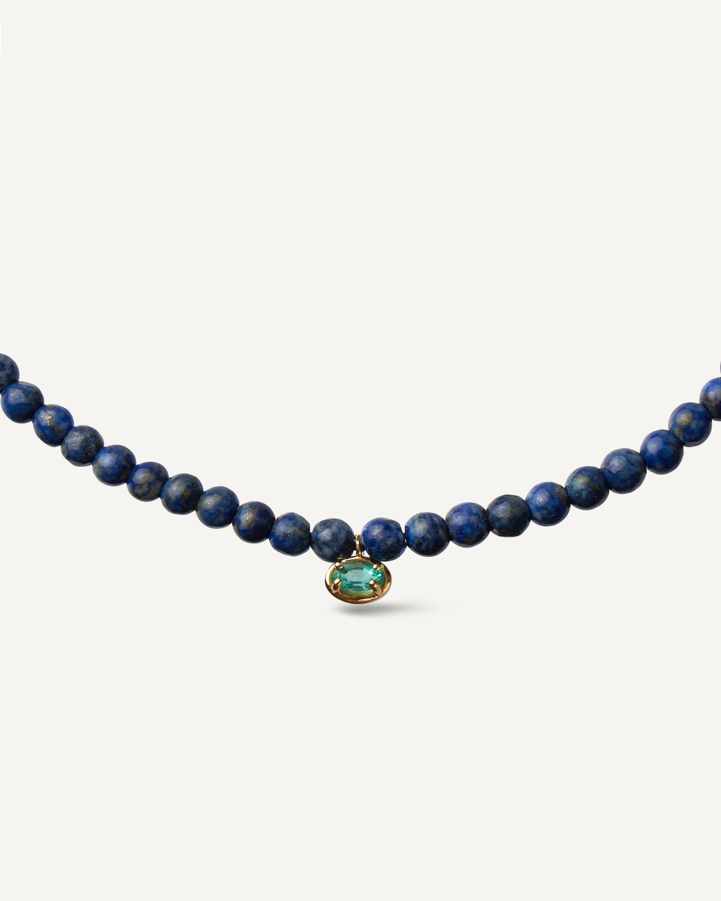 Colar Sina Esmeralda em Ouro 18K e Lápis-Lazúli