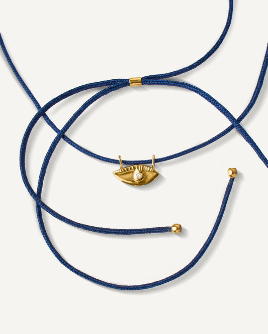 Colar Cord Horus em Ouro Amarelo 18K