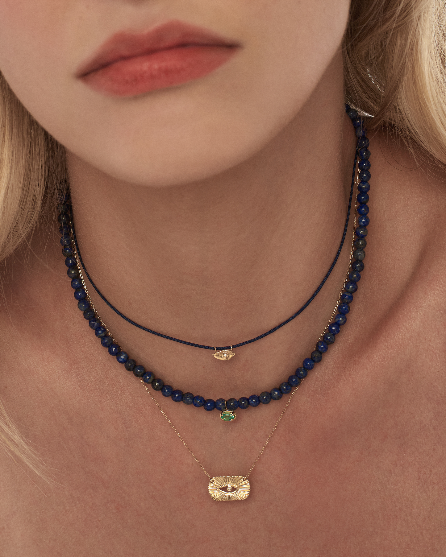 Colar Cord Horus em Ouro Amarelo 18K