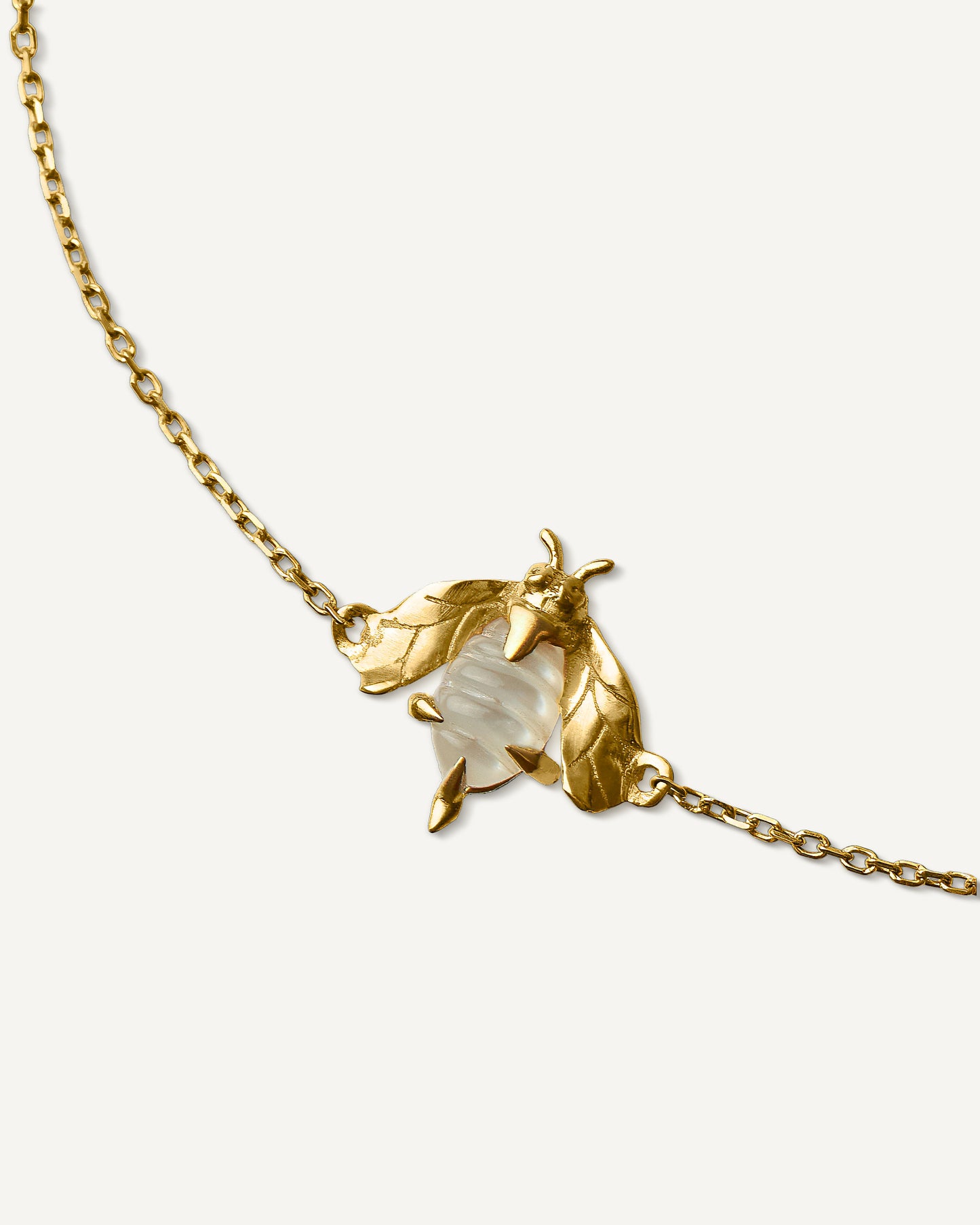 Pulseira Pólen em Ouro 18K e Madrepérola