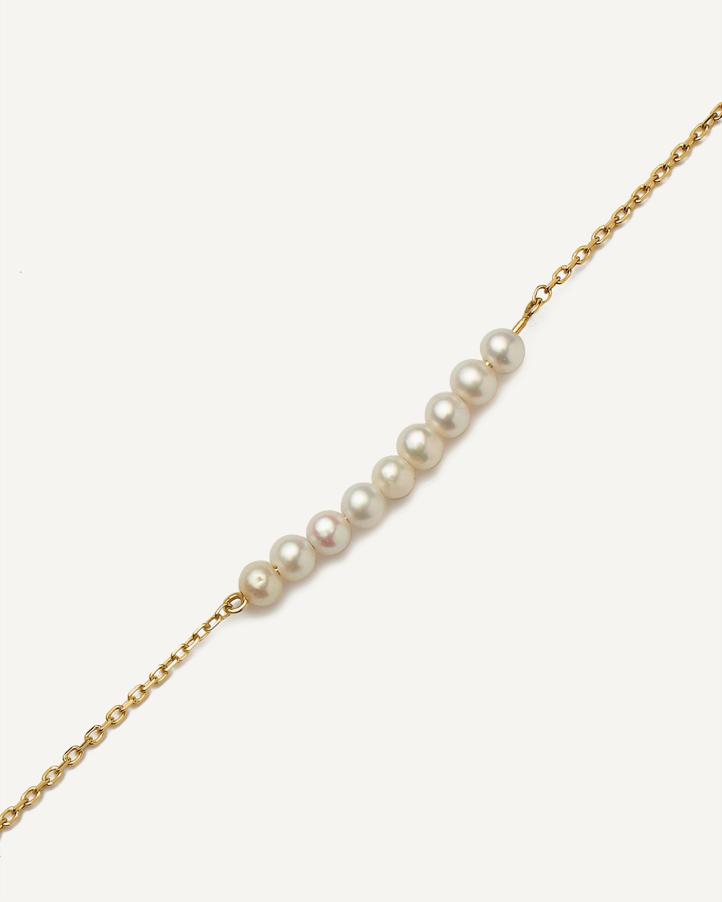 Pulseira Orla em Ouro 18K e Pérolas