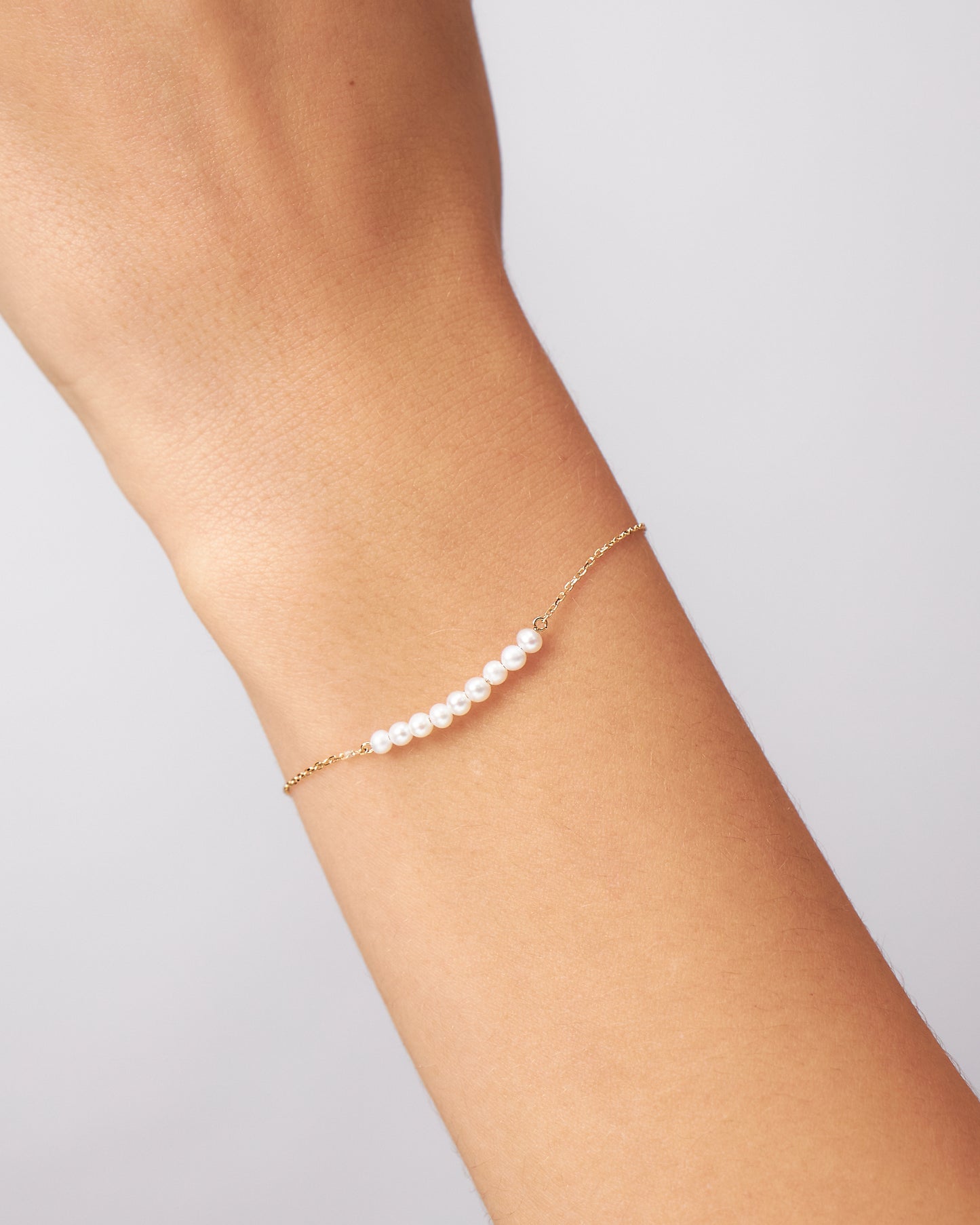 Pulseira Orla em Ouro 18K e Pérolas