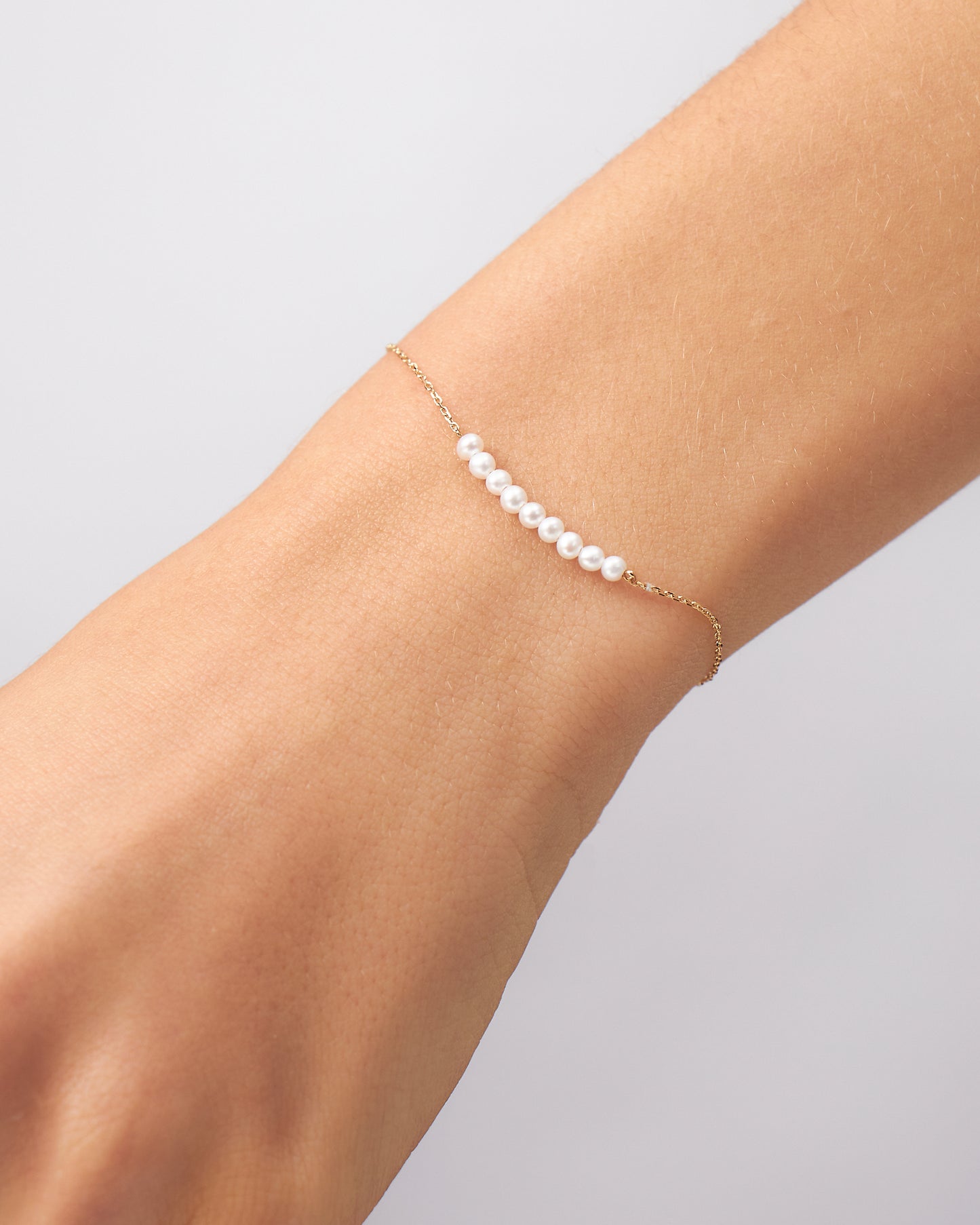 Pulseira Orla em Ouro 18K e Pérolas