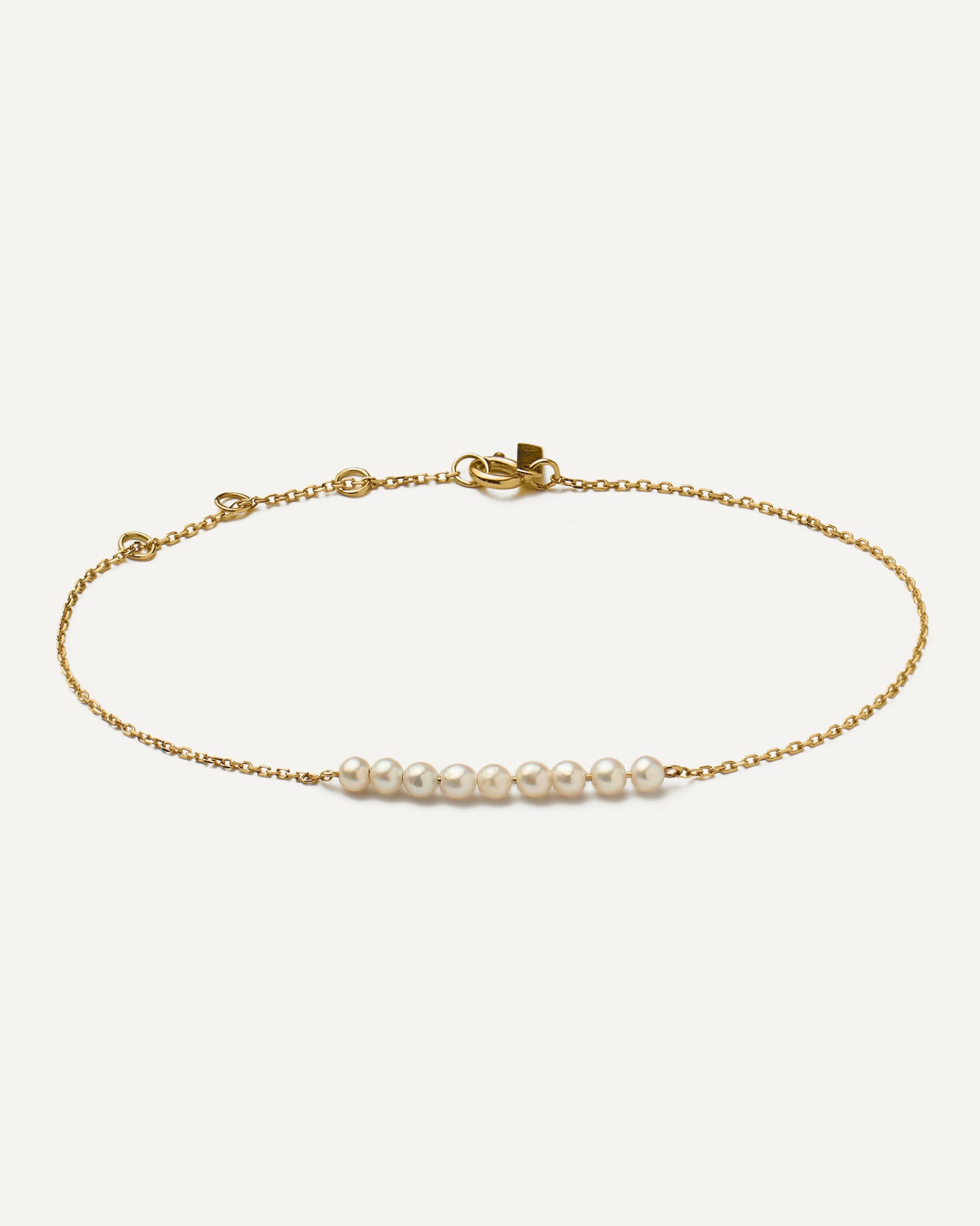 Pulseira Orla em Ouro 18K e Pérolas