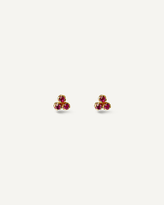 Brinco Tin Petit em Ouro 18K e Rubis