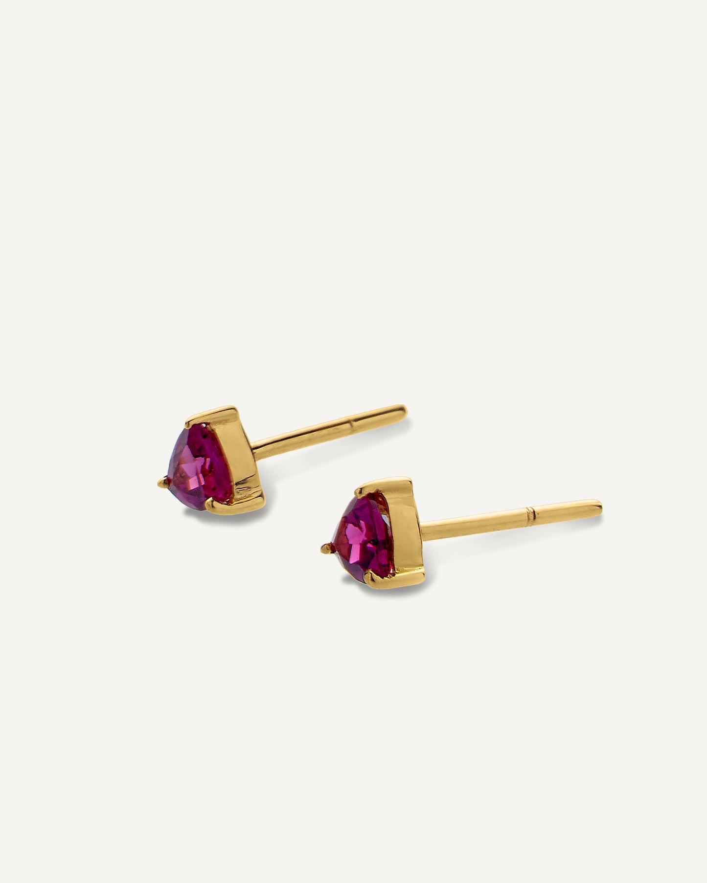 Brinco Stud Clara Rubelita em Ouro 18K