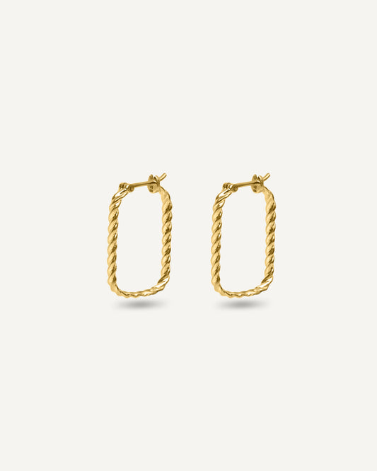 Argola Twist em Ouro 18K