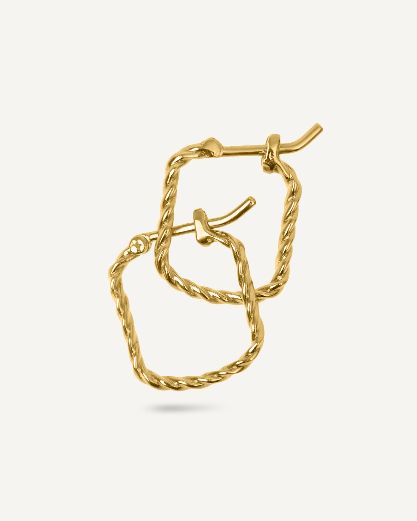 Argola Twist Petit em Ouro 18K