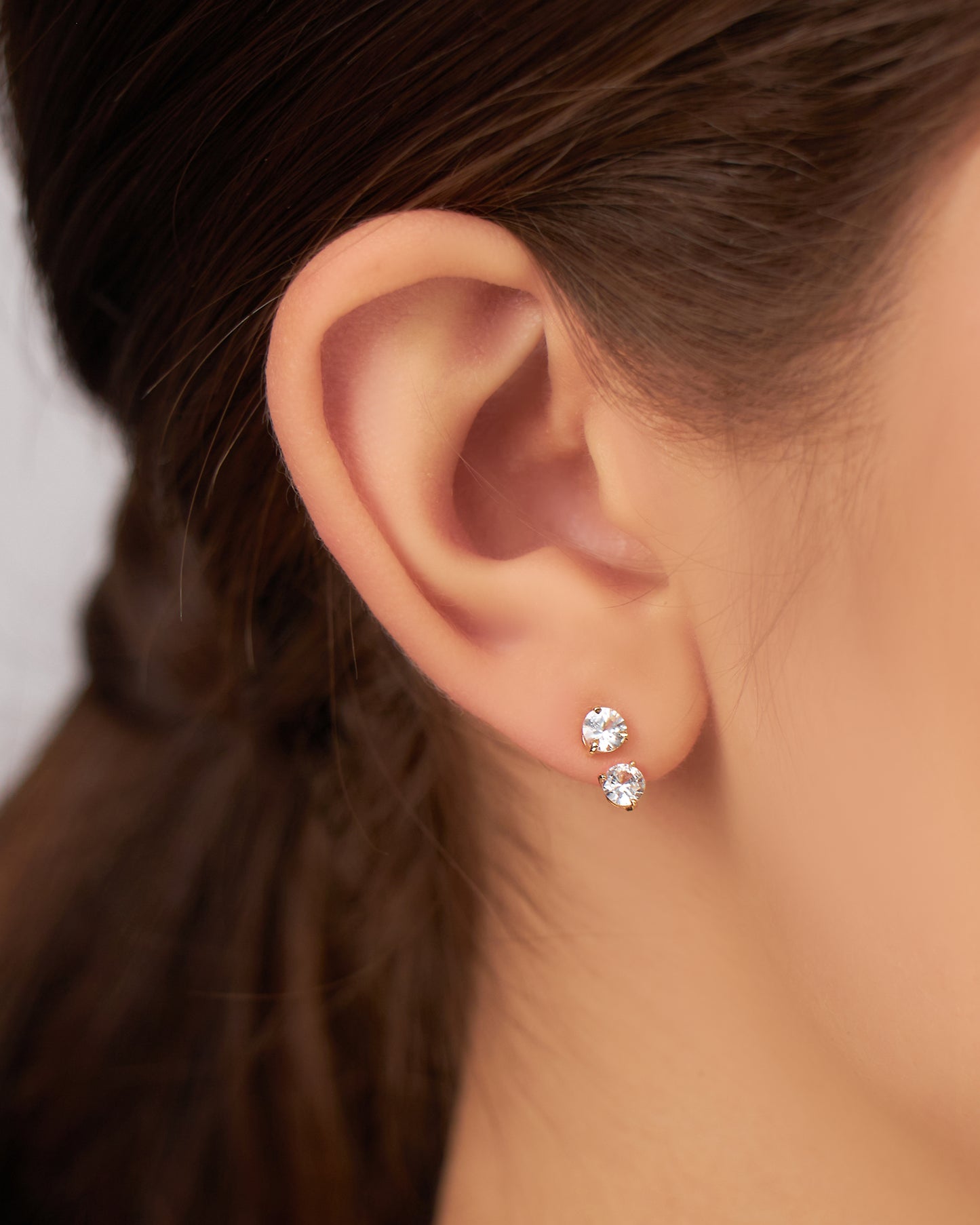 Ear Jacket Jolie Unitário em Ouro 18k e Safira