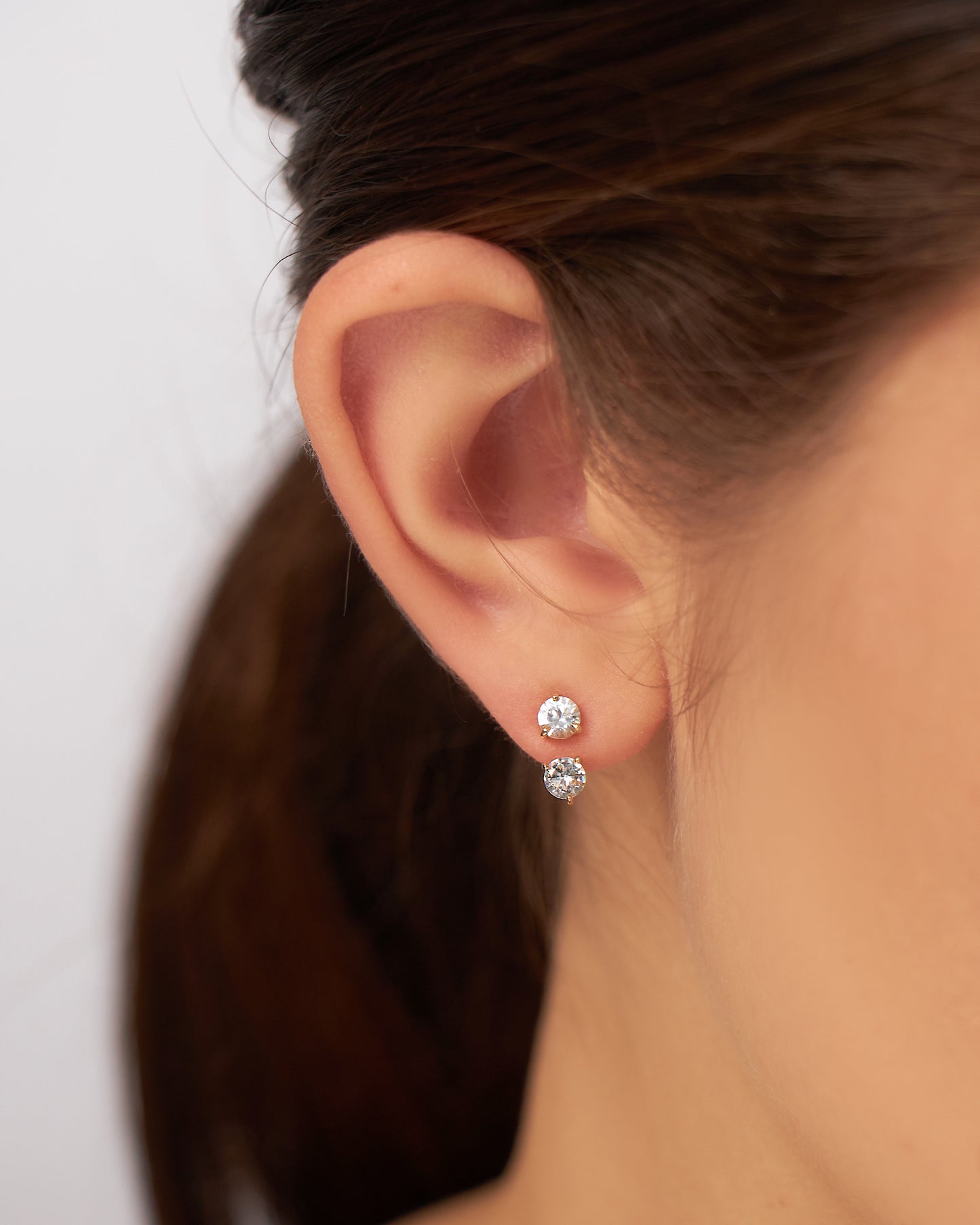 Ear Jacket Jolie Unitário em Ouro 18k e Safira